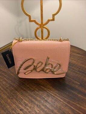 bebe Pink Chain Shoulder Crossbody NWT